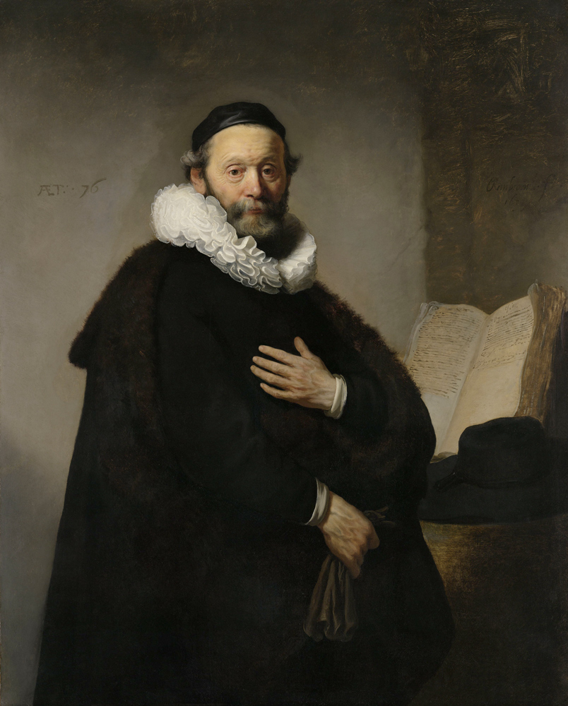 Portrait of Remonstrant Minister Johannes Wtenbogaert de Rembrandt van Rijn