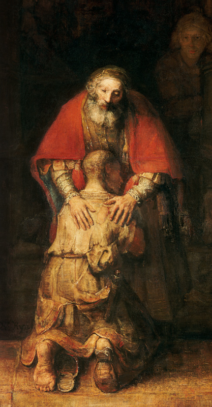 Return of the Prodigal Son (detail) de Rembrandt van Rijn