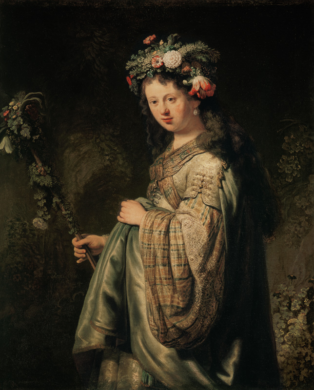 Rembrandt, Saskia als Flora de Rembrandt van Rijn