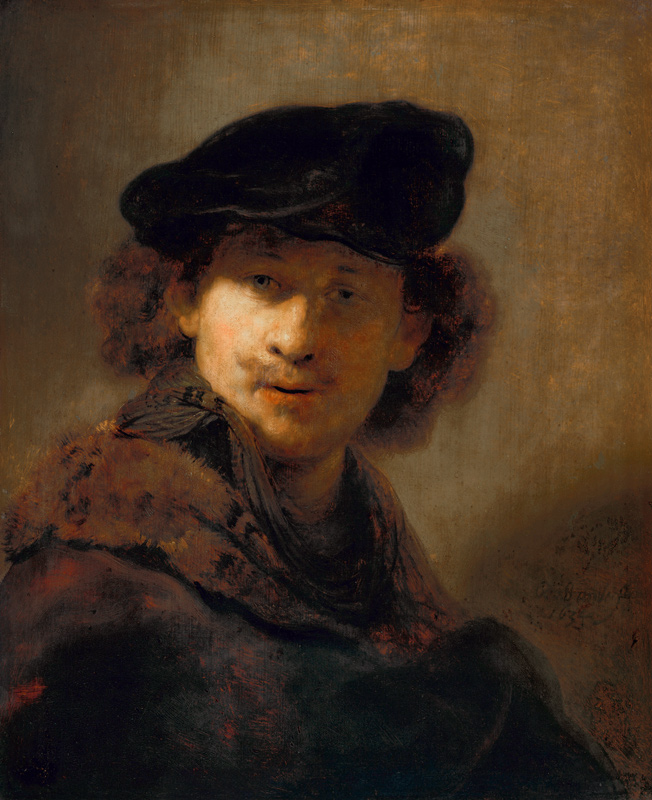 Self-Portrait with Velvet Beret de Rembrandt van Rijn