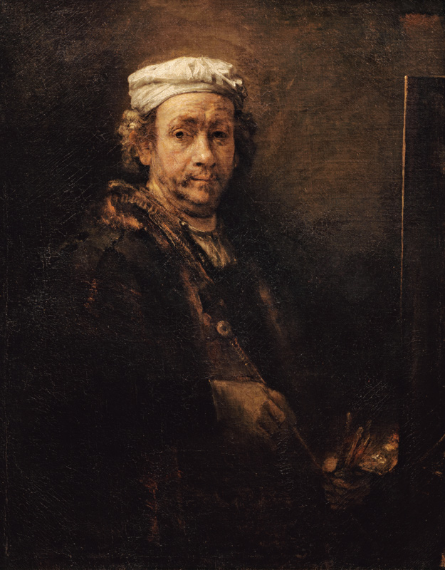 Rembrandt, Selbstbildnis vor Staffelei de Rembrandt van Rijn