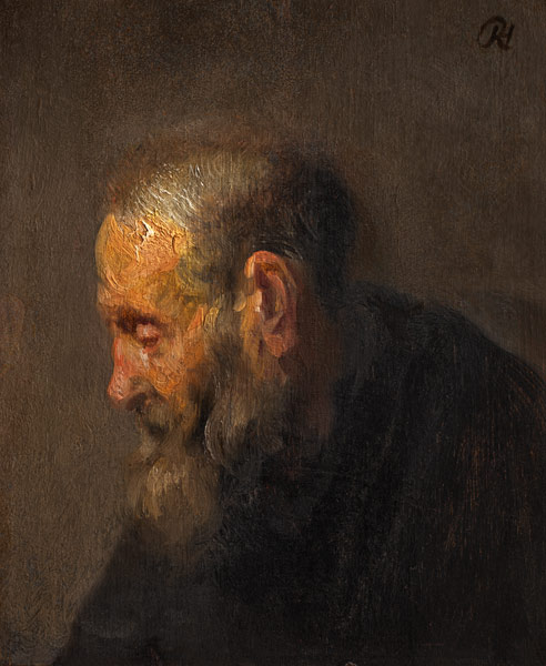 Study of an Old Man in Profile de Rembrandt van Rijn