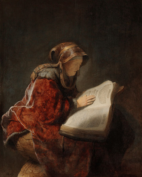 Anna the Prophetess de Rembrandt van Rijn