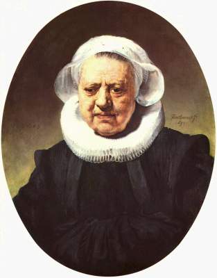 Portrait of a 83-year-old woman de Rembrandt van Rijn