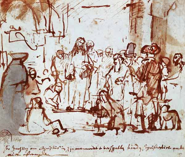 Christ and the adulteress de Rembrandt van Rijn