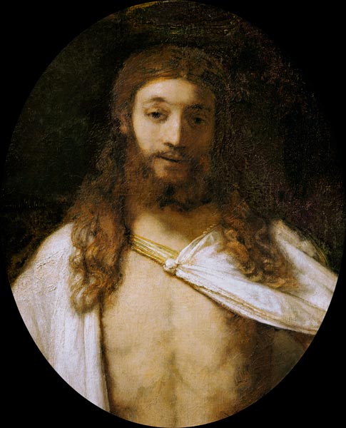 Christ risen from the dead. de Rembrandt van Rijn