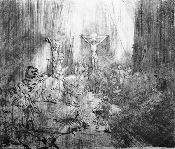 Three Crucifixes de Rembrandt van Rijn