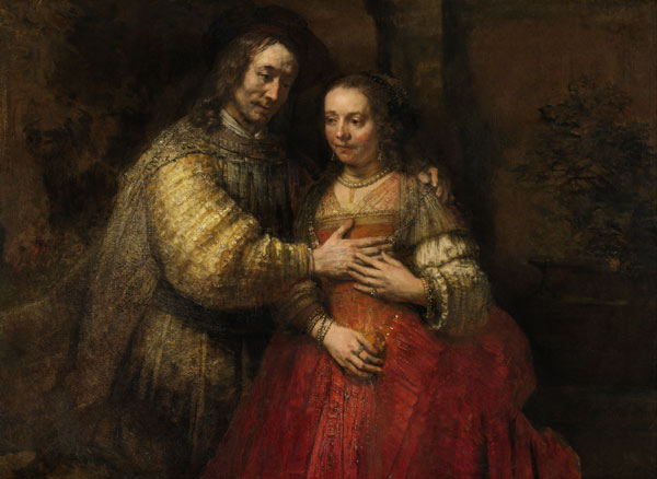The bride and bridegroom de Rembrandt van Rijn