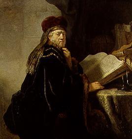 The scholar (or: Age rabbi) de Rembrandt van Rijn