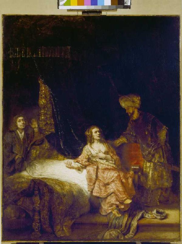 Joseph and the woman of the Potiphar de Rembrandt van Rijn