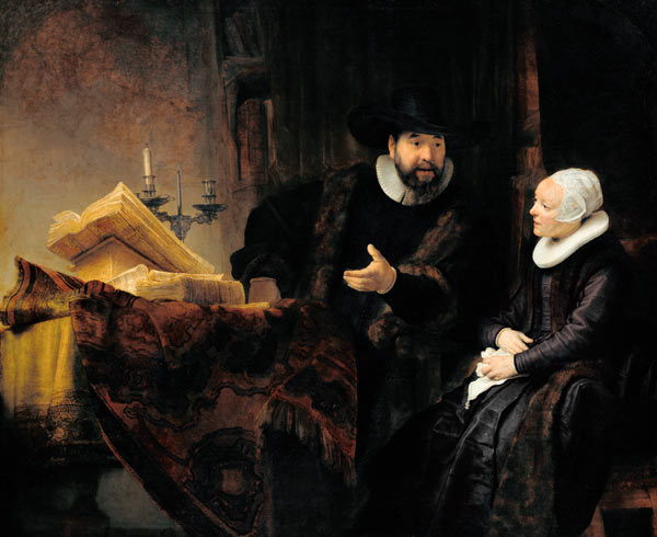 The Mennonite Preacher Anslo and his Wife de Rembrandt van Rijn
