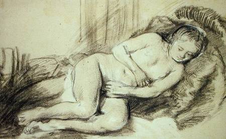 Reclining Female Nude de Rembrandt van Rijn