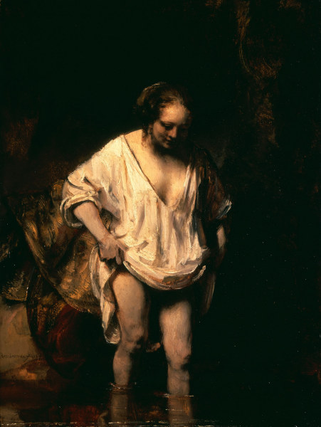 Rembrandt, Badendes M{dchen de Rembrandt van Rijn
