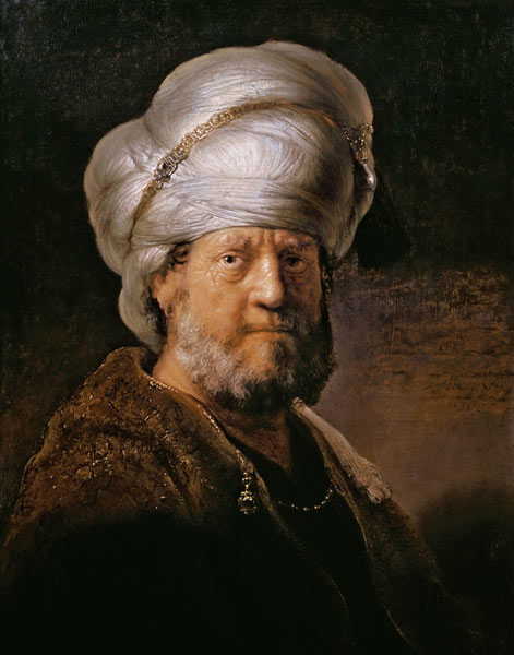 Rembrandt, Bildnis eines Orientale de Rembrandt van Rijn