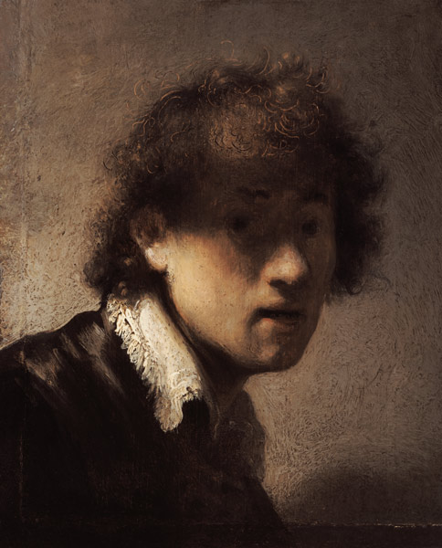 Selbstbildnis in jungen Jahren de Rembrandt van Rijn