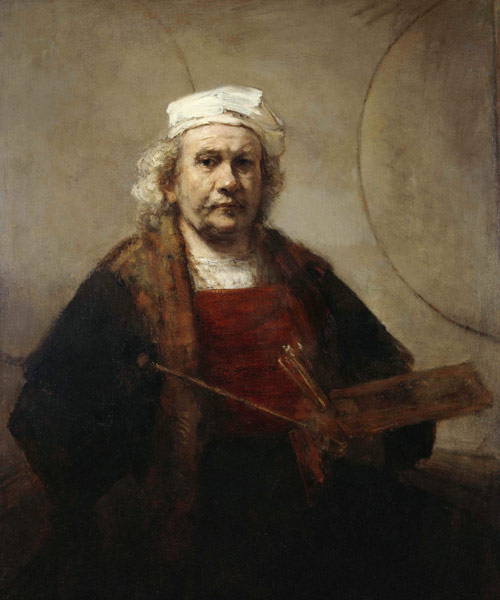 Self portrait with two circles de Rembrandt van Rijn