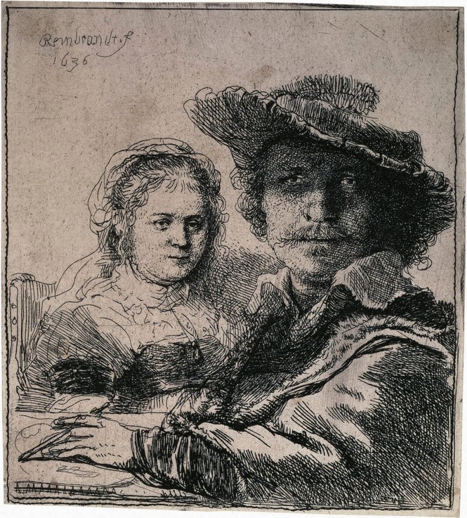 Self-Portrait with Saskia de Rembrandt van Rijn