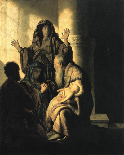 Simeon in the temple II de Rembrandt van Rijn