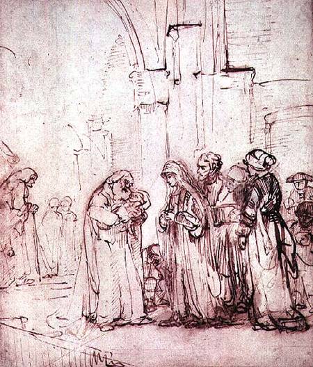 Simeon and Jesus in the Temple de Rembrandt van Rijn