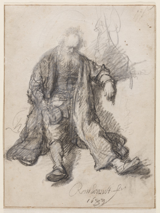 Old Man Seated (The Drunken Lot?) de Rembrandt van Rijn
