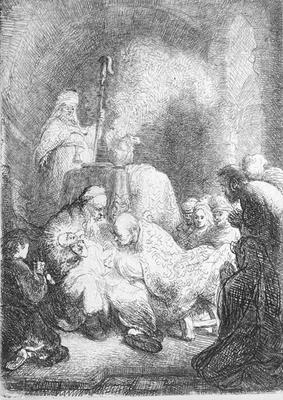 The Circumcision (pen & ink on paper) de Rembrandt van Rijn