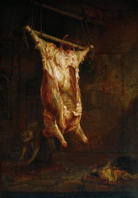 Rembrandt / Butchered ox / c.1655