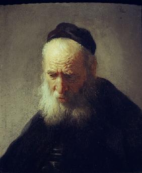 Rembrandt / Head of an old man