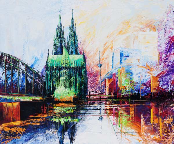 Kölner Dom Skyline Farbe 2 de Renate Berghaus