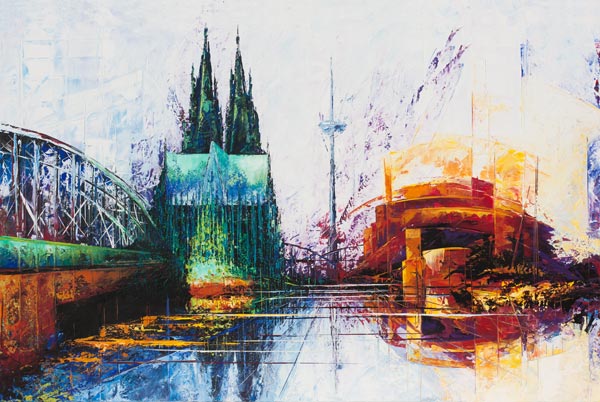 Kölner Dom Skyline Farbe 3 de Renate Berghaus