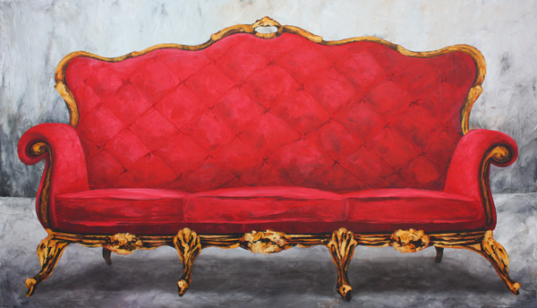 Rotes Sofa de Renate Berghaus