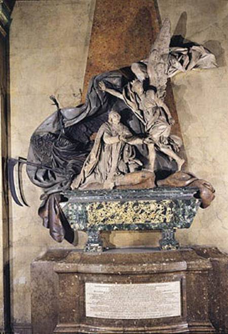 Tomb of Jean Baptiste Joseph Languet de Gergy (1675-1750) completed in 1753 (marble & stone) de Rene Michel Slodtz