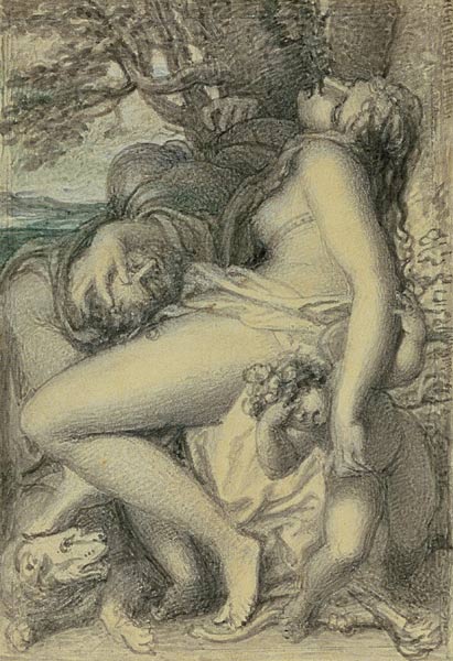 Mars reposing in the lap of Venus de Richard Cosway
