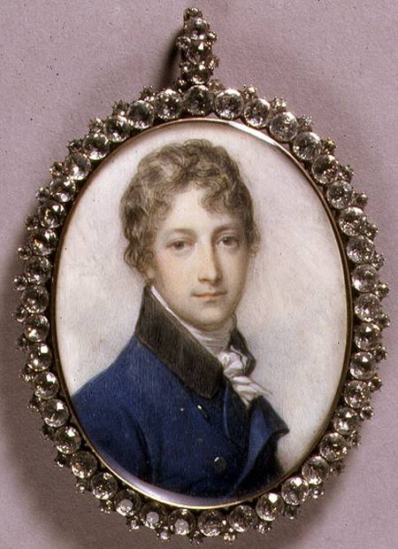 Portrait Miniature of John Norris of Hughenden (d.1845) c.1795-1800 (w/c on ivory) de Richard Cosway