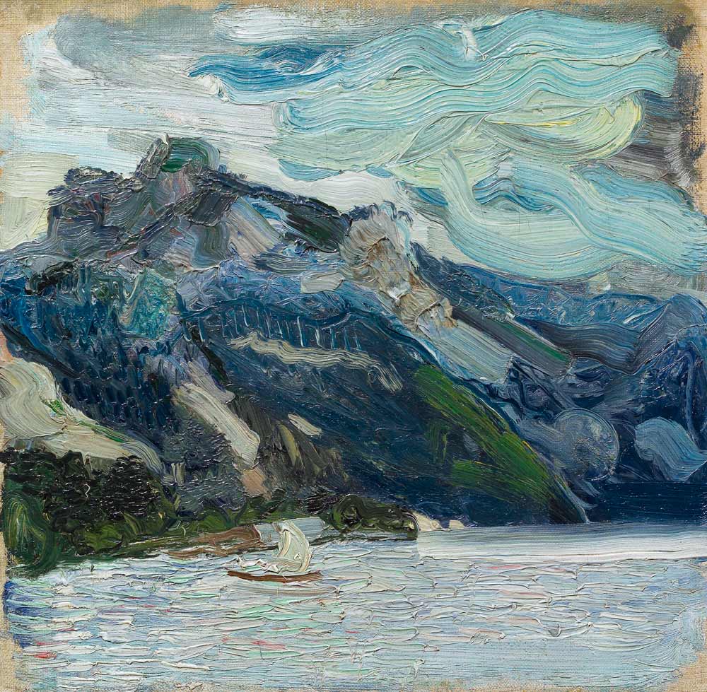 Lake Traun with Mountain Sleeping Greek de Richard Gerstl