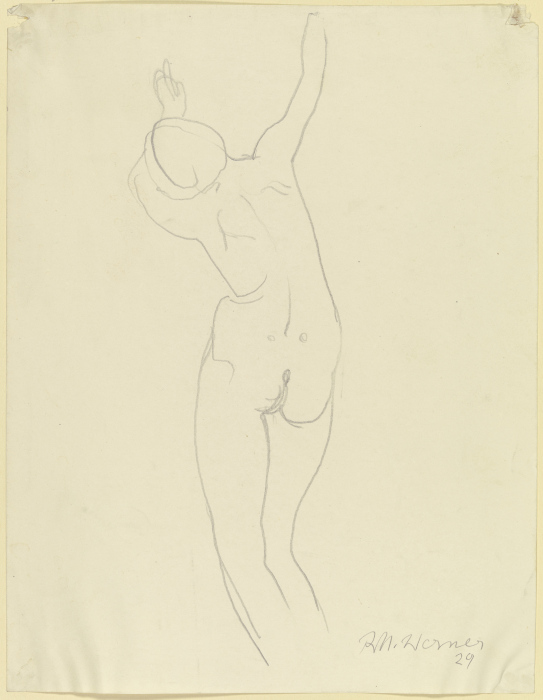 Female nude, standing de Richard Martin Werner