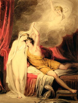 The Reconciliation of Paris and Helen (w/c and gouache on paper) de Richard Westall