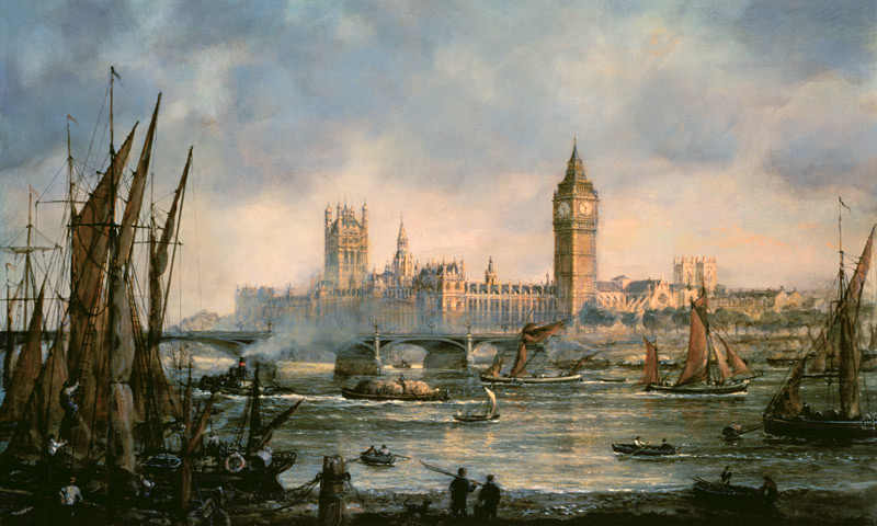 The Houses of Parliament and Westminster Bridge  de Richard  Willis