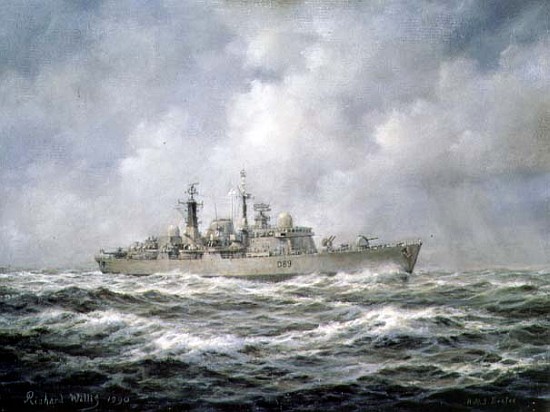 H.M.S. Exeter, Type 42 (Batch 2) Destroyer, 1990  de Richard  Willis