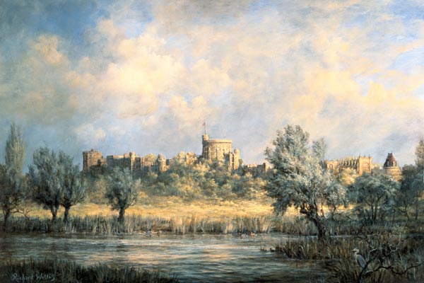 Windsor Castle: from the River Thames  de Richard  Willis