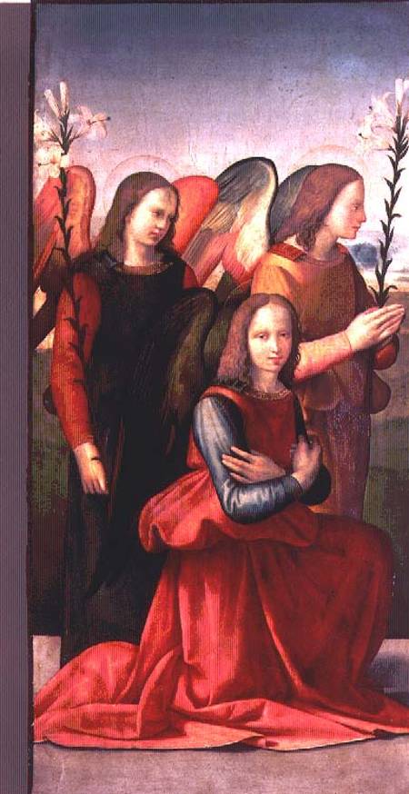 Three angels (panel) (pair of 80359) de Ridolfo Ghirlandaio