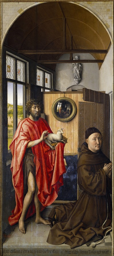 Saint John the Baptist and the Franciscan Heinrich von Werl de Robert Campin