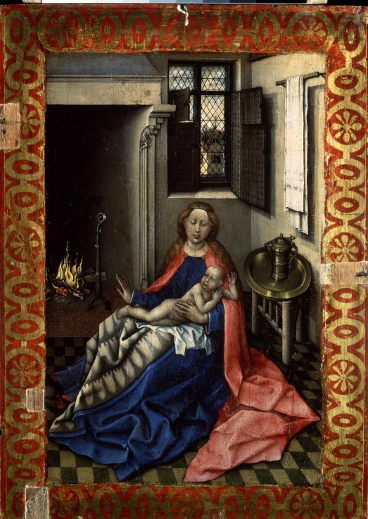 Madonna and Child before a Fireplace de Robert Campin