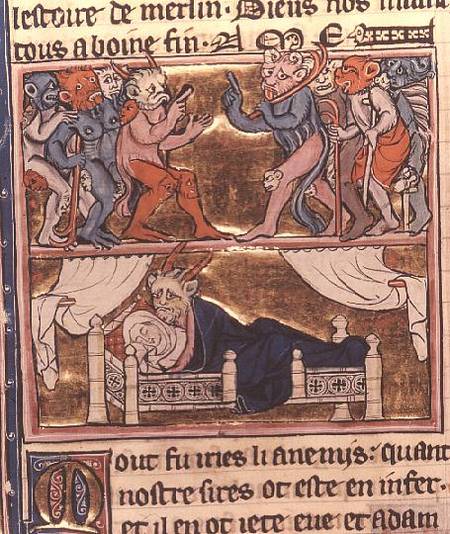 Ms Fr. 95 f.113v Council of Demons de Robert de Boron