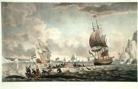 The North West or Davis's Streights Whale Fishery, published by John & Josiah Boydell de Robert Dodd