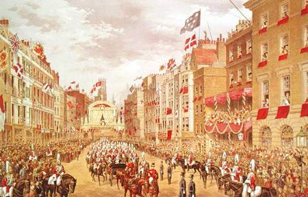 Wedding Procession of Edward, Prince of Wales and Princess Alexandra Driving through the City at Tem de Robert Dudley