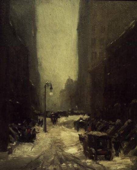 New York Street Under Snow de Robert Henri