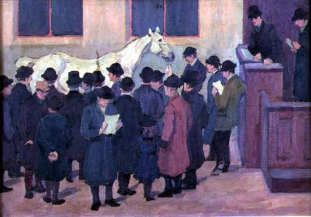 Horse Sale at the Barbican de Robert Polhill Bevan