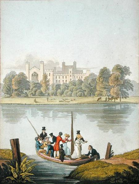 Eton College, and Ferry over the Thames, from 'The Naturama, or, Nature's Endless Transposition of V de Robert the Younger Havell