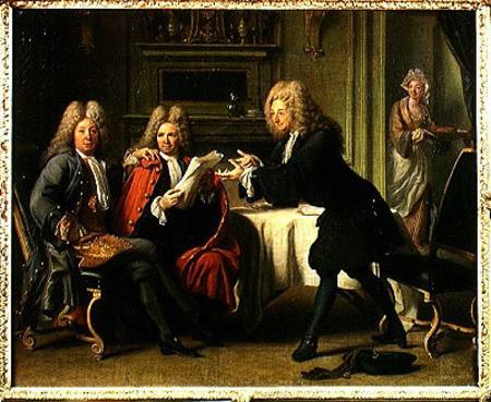 Bodin, the King's Doctor, in the Company of Dufresny and Crebillon at the House in Auteuil de Robert Tournieres