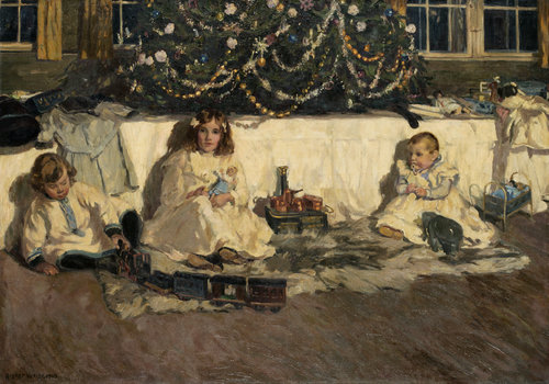 Kinder unter dem Weihnachtsbaum de Robert Weise